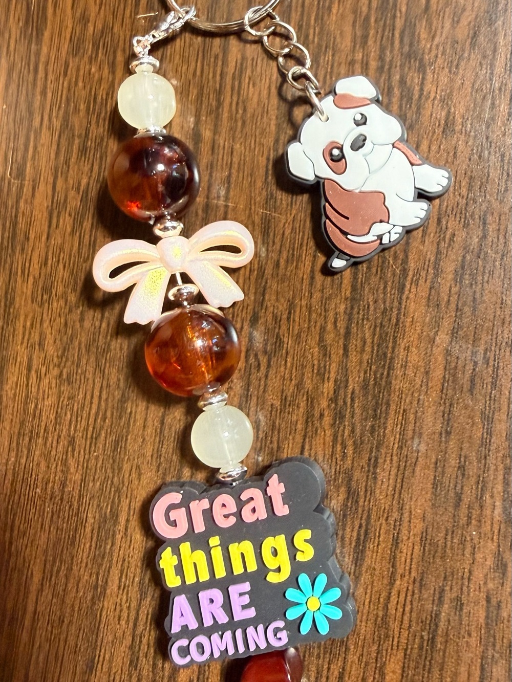 Inspirational Keychain Charm - 'Great Things Are Coming'